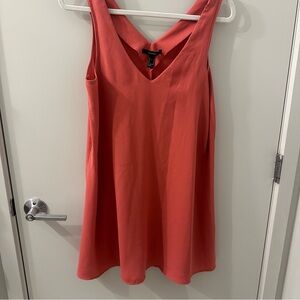 Coral Sleeveless V-Neck Top